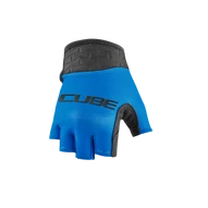 CUBE PERFORMANCE JUNIOR Kerékpáros Kesztyű Rövid Ujjú - Blue / Black