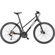 KTM X-LIFE ACTION TRAPÉZ FLAMING BLACK (SILVER MATT + ORANGE MATT) 2023 NŐI CROSS TREKKING KERÉKPÁR