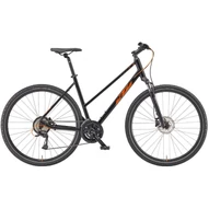 KTM X-LIFE TRACK TRAPÉZ BLACK (ORANGE + SILVER) 2023 NŐI CROSS TREKKING KERÉKPÁR