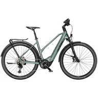 KTM MACINA CROSS 810 LFC TRAPÉZ OXYGEN GREEN MATT (BLACK) NŐI ELEKTROMOS CROSS TREKKING KERÉKPÁR 2025 - 46 CM