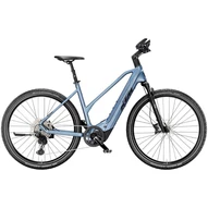 KTM MACINA CROSS CX 810 TRAPÉZ STEEL BLUE MATT (BLACK+SILVER) Női elektromos crosstrekking kerékpár 2025 - 56 CM