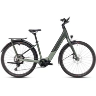 CUBE KATHMANDU HYBRID C:62 SLT 400X STELLAR´N´ORIGANOGREEN - 2025 - TREKKING ELEKTROMOS KERÉKPÁR - EASY ENTRY 46 CM