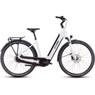 CUBE SUPREME HYBRID COMFORT ONE 500 METALLICWHITE´N´BLACK - 2025 - VÁROSI ELEKTROMOS KERÉKPÁR - EASY ENTRY 54 CM - 28"