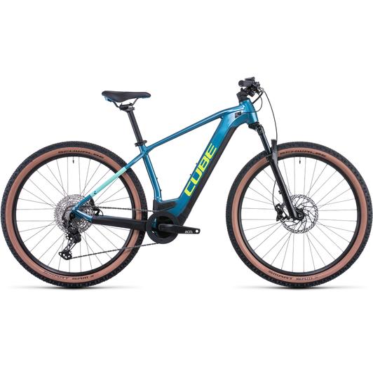 CUBE REACTION HYBRID RACE 625 29 BLUE´N´LIME Férfi Elektromos MTB Kerékpár 2022
