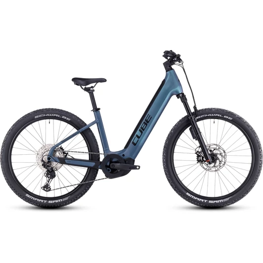 CUBE REACTION HYBRID ABS 750 EASY ENTRY SMARAGDGREY´N´BLUE 2023 UNISEX ELEKTROMOS MTB KERÉKPÁR