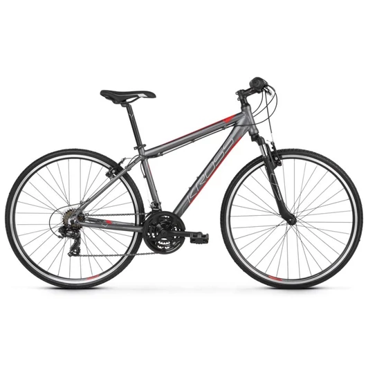 KROSS EVADO 1.0 M GRAPHITE / RED 2022 - M/19" - FÉRFI CROSS KERÉKPÁR