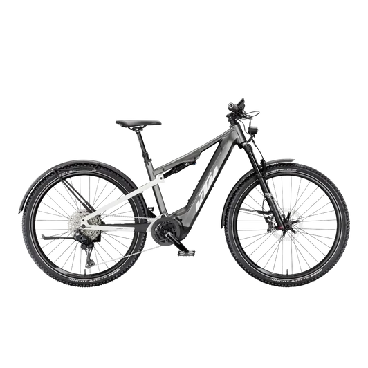 KTM MACINA CHACANA 791 LFC Di2  M/43 Összteleszkópos elektromos  MTB kerékpár MACHINE GREY+WHITE MATT színben
