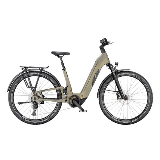 KTM MACINA AERA FS ELITE LFC  US 56 Unisex elektromos összteleszkópos MTB kerékpár OLIVE PEARL MATT színben