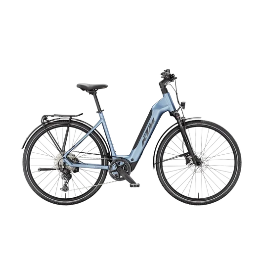 KTM MACINA SPORT SX 20  US 43 Unisex elektromos trekking- túra kerékpár STEEL BLUE MATT színben