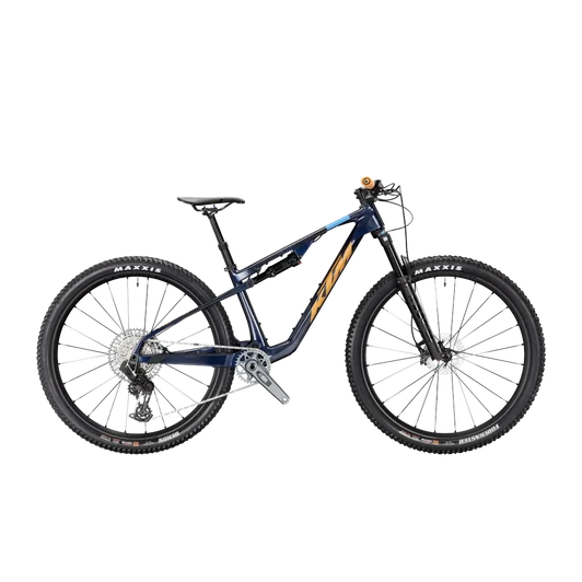KTM SCARP MT MASTER  S/38 Összteleszkópos MTB kerékpár TRANSPARENT BLUE ON CARBON színben