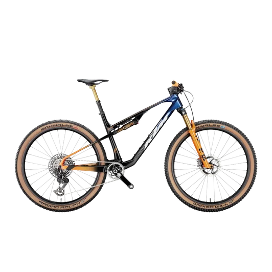 KTM SCARP MT EXONIC  L/48 Összteleszkópos MTB kerékpár CARBON+BLUE+ORANGE színben