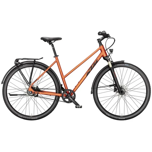 KTM LIFE EIGHT TRAPÉZ BURNT ORANGE MATT (BLACK+ORANGE) 2024 NŐI TREKKING KERÉKPÁR
