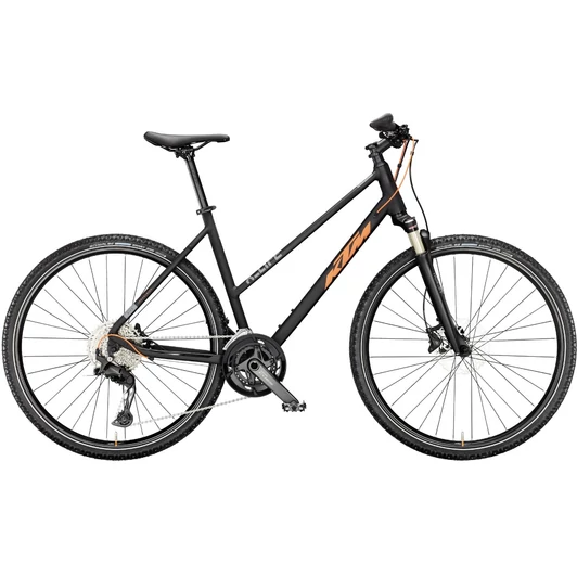 KTM X-LIFE 1964 CROSS TRAPÉZ BLACK MATT (ORANGE) 2024 NŐI CROSS KERÉKPÁR 