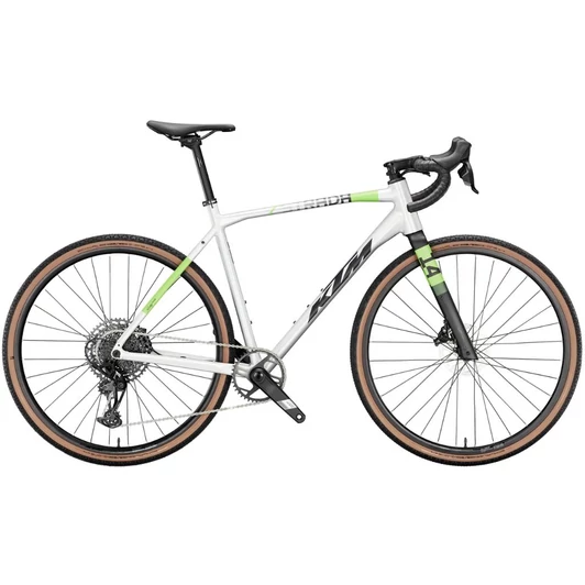 KTM X-STRADA 15 PRO ALU BRUSH MATT (BLACK+GREEN) FÉRFI GRAVEL KERÉKPÁR 2024