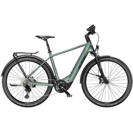 KTM MACINA CROSS 810 LFC OXYGEN GREEN MATT (BLACK) FÉRFI ELEKTROMOS CROSS TREKKING KERÉKPÁR 2025 - 51 CM