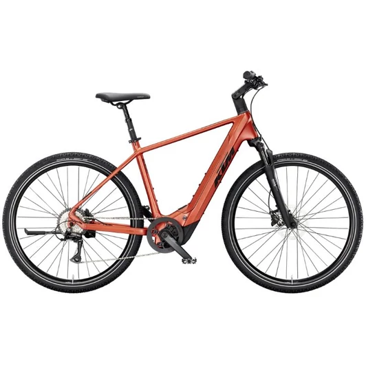 KTM MACINA CROSS CX 610 BURNT ORANGE MATT (BLK+ORANGE) FÉRFI ELEKTROMOS CROSS TREKKINK KERÉKPÁR 2025 - 51 CM
