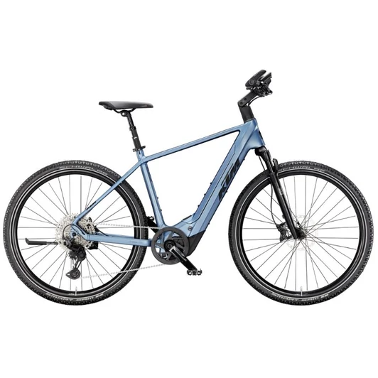 KTM MACINA CROSS CX 810 STEEL BLUE MATT (BLACK+SILVER) Férfi elektromos crosstrekking kerékpár 2025 - 60 CM