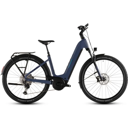 Cube Nuride Hybrid EXC 800 - Elektromos cross trekking kerékpár - jeansblue´n´blue színben - Easy Entry 54 cm - 2026